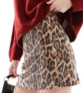 Leopard Print Mini Skirt