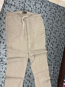 Men's Beige Linen Pants