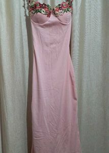 Floral Pink Slip Dress