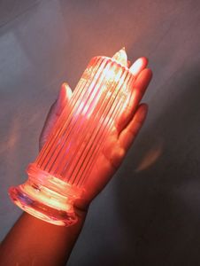 Diamond Design Pinkish Colour LED Candle
