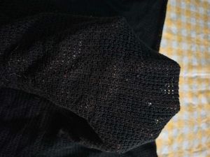 Cute Black Crochet Top