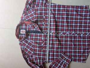 Umm Red Checkered Casual Shirt