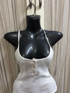 White Ribbed TankTop