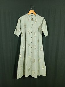 Pastel Green Printed Kurti ( Women's )