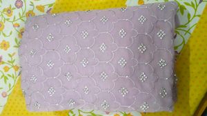 Exquisite Lavender Saree with Embellishments