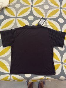 Chic Black Mesh Top