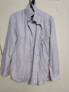 Men's Light Purple Printed Shirt