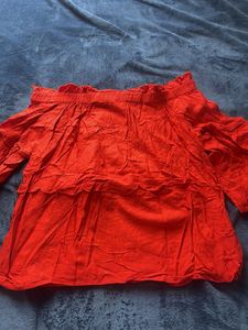Red Off-Shoulder Top