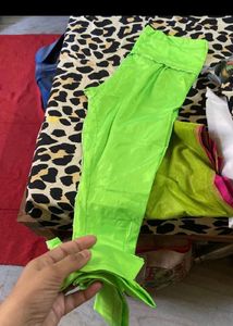 Anarkali Green Pink Party Wear Suit