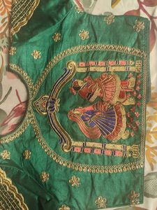 Beautiful Emerald Green Embroidered Blouse