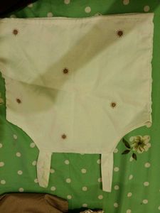 Cute White Top with Flower Embellishment