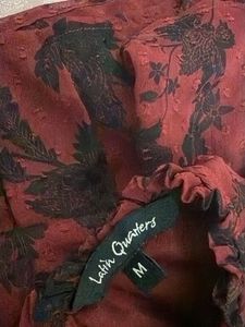 Chic Red Floral Lace Dress