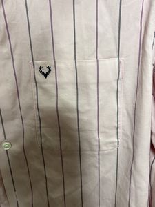 Men's Pink Striped Button-Down Shirt