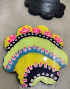 2 Resin Hand painted Coaster Set