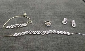 Elegant Gold &amp; Silver Plated Necklace Set