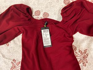 Maroon Red Top -party Wear