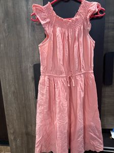 Cute Pink Smocked Waist Dress 👗