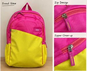 Girls Pink &amp; Yellow Backpack