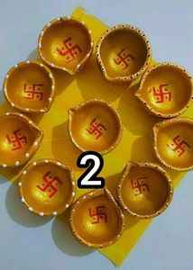 Hand-Painted Diya Set - Festive Decor