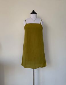 Olive Green Sleeveless Mini Dress