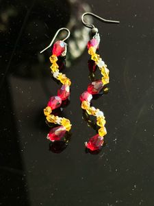 Y2K bollywood style earrings,Boho beaded set