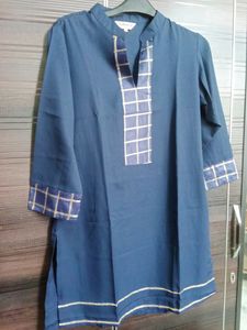 Fabnest Womens Navy Crepe Sharara Set With Brocade Inserts