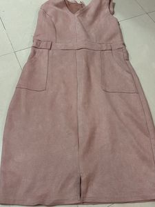 Chic Pink Suede Dress