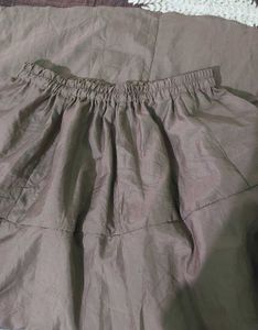 Brown light long skirt