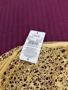 Shein Stylish Gold Lace Blouse