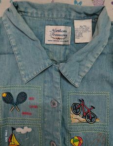 Denim Sleeveless A-Line Dress