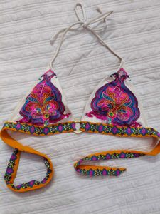 Vibrant Pattern Bikini Top