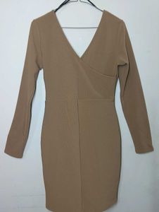 Chic Long Sleeve Wrap Dress