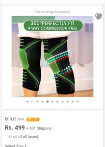 Compression knee support