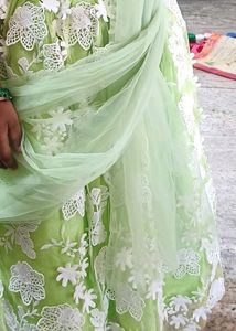 Girls Green Netted Frock