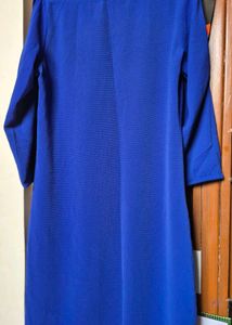 Blue V-Neck Dress