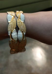 Bangles. Golden And White Bangles