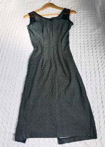 Chic Ruched Front Slit Dress