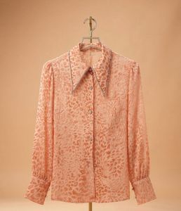 Elegant Sheer Animal Print Blouse