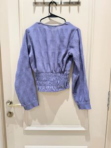 Textured Cropped Blouse
