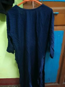 Navy Blue Sequined Kurta