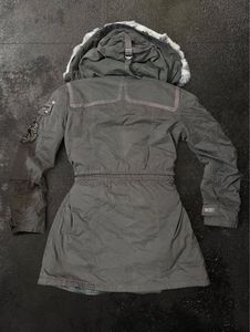 ASK Military Fur Hooded Long Jacket