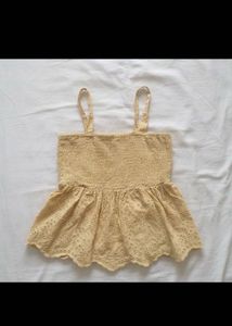 peplum yellow top