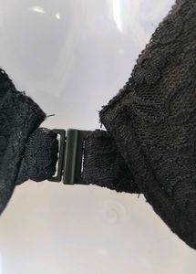 Black Lace Front-Close Bra