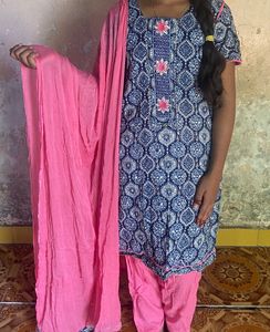 Elegant Printed Kurta Set with Dupatta