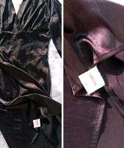 brand new (urbanic)Satin V-Neck  korean Mini Dress