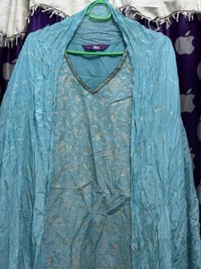 Libas Woven design silk blend kurta set