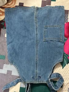 Denim Dress with Sparkly Appliques