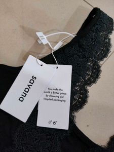 Black Lace Trim Bodysuit