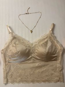 Beige lace bralette
