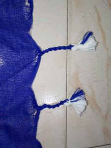 Royal Blue Cotton Saree with Silver Zari Border